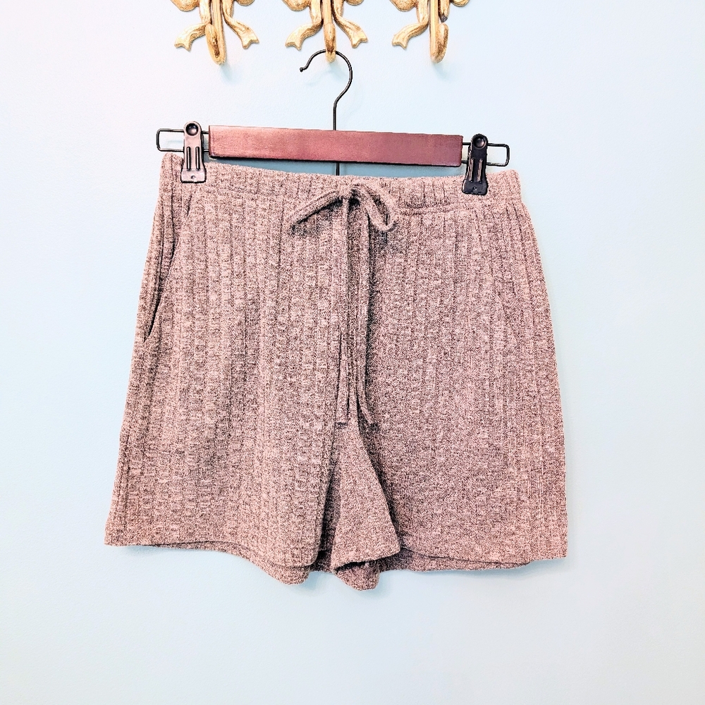 Textured Brown Pull On Short